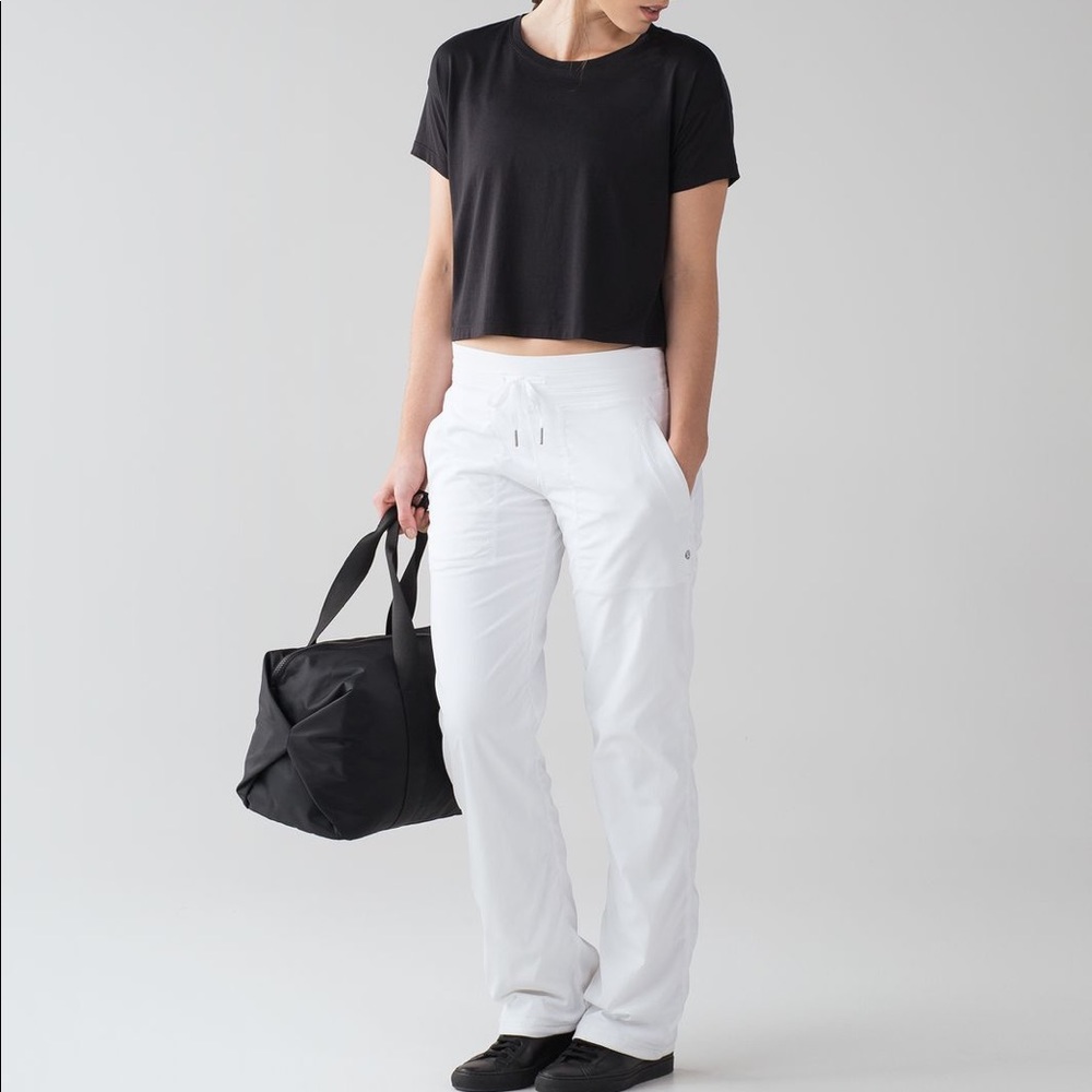 Lululemon Dance Studio Pant IlI Lined White Sz 6